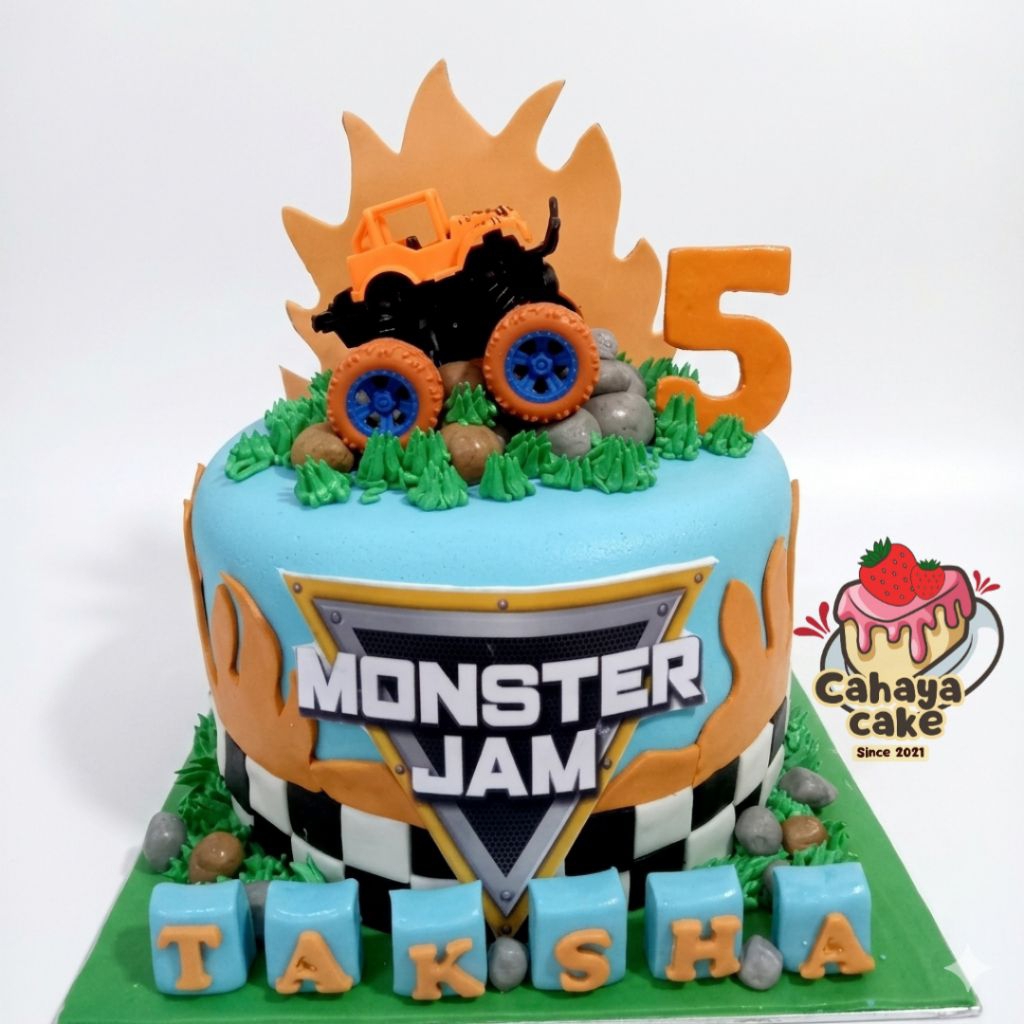 Kue Ulang Tahun Monster Jam / Monster Jam Cake / Kue Ultah Karakter Mobil
