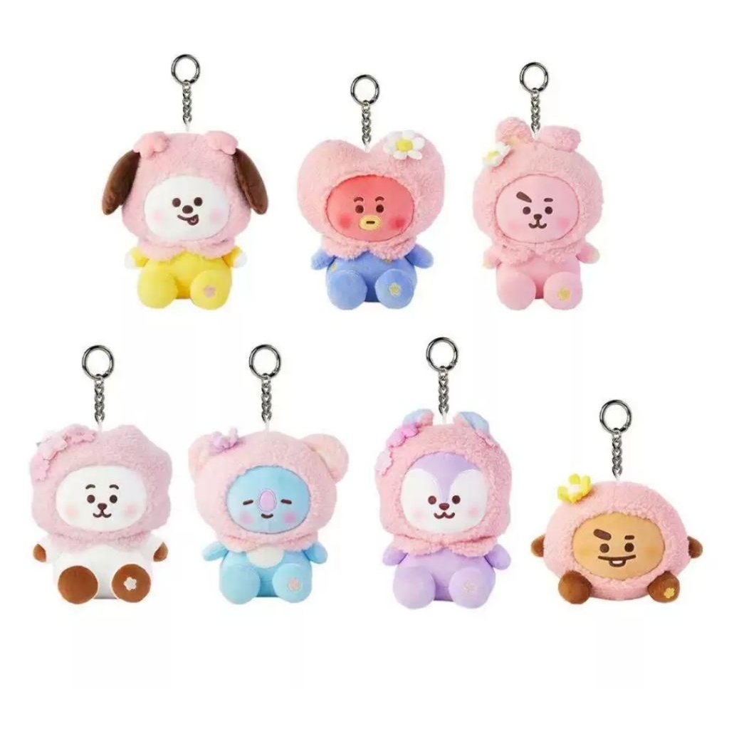 (OPEN PO) BT21 Keychain Spring Days Edition - BTS BT21 Gantungan Kunci (Un-official)