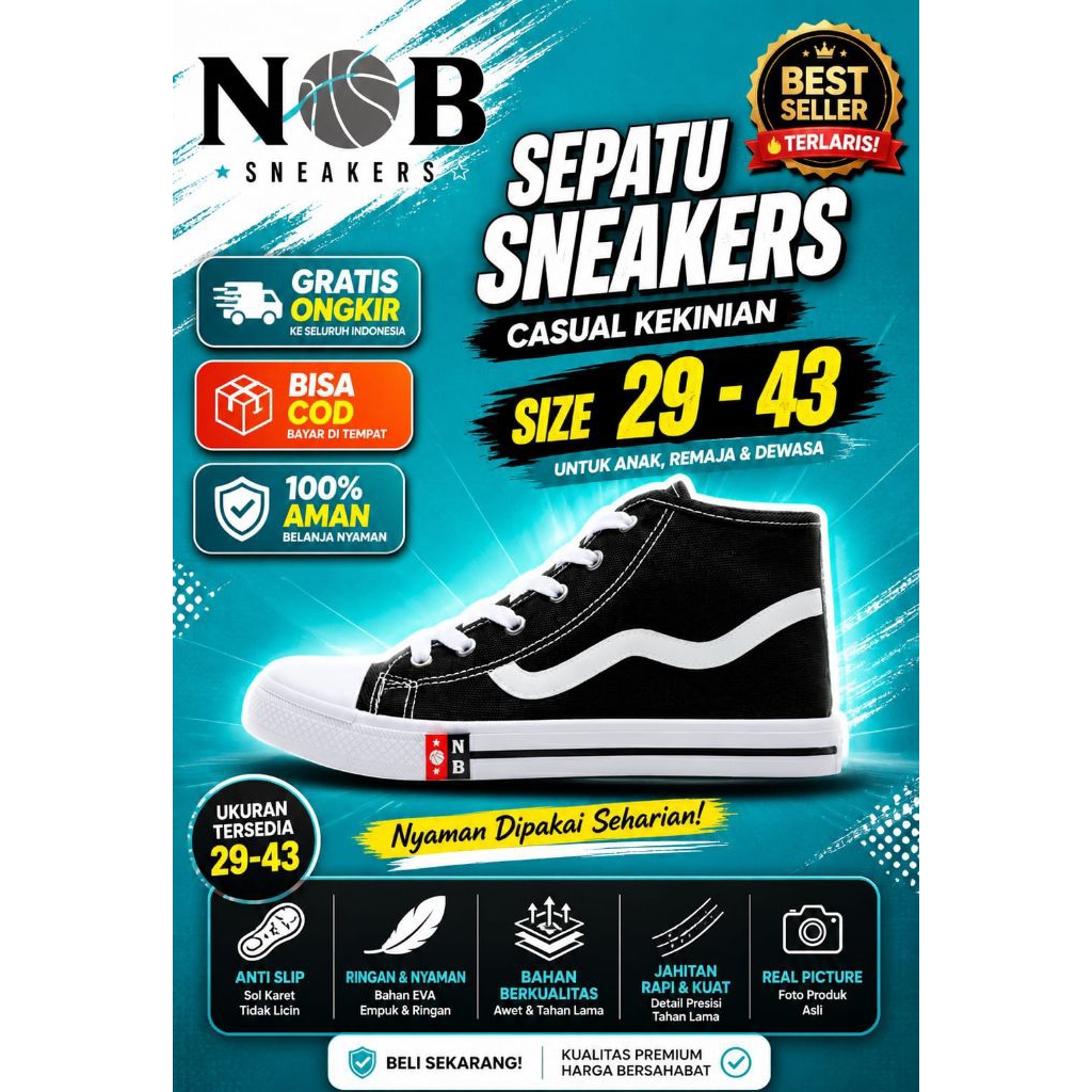 Sepatu  Sekolah PRia dan wanita model vantela NB Croos original 100% sepatu remaja sepatu sekolah SD