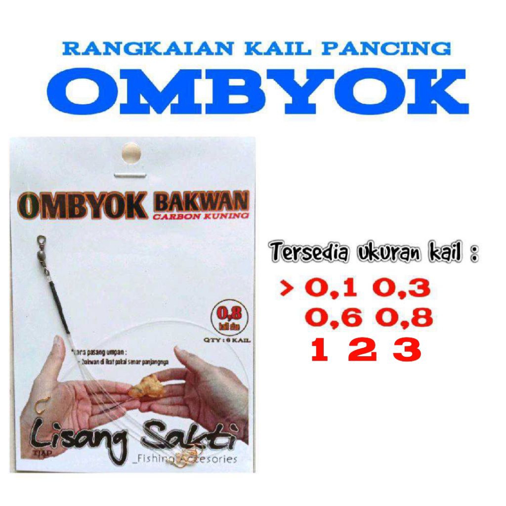 Pancing Ombyok Bakwan 6 Kail warna emas