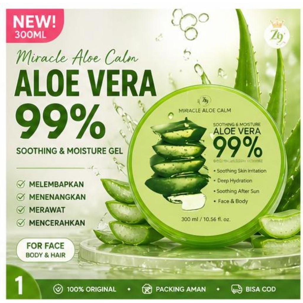 300ml Gel Lidah Buaya Bio Herbal dengan 100% Ekstrak Lidah Buaya