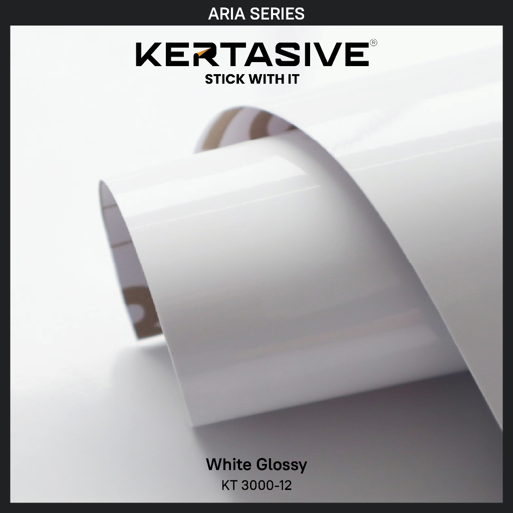 WHITE GLOSSY 50Mtr - PVC KERTASIVE FILM KERTASIVE