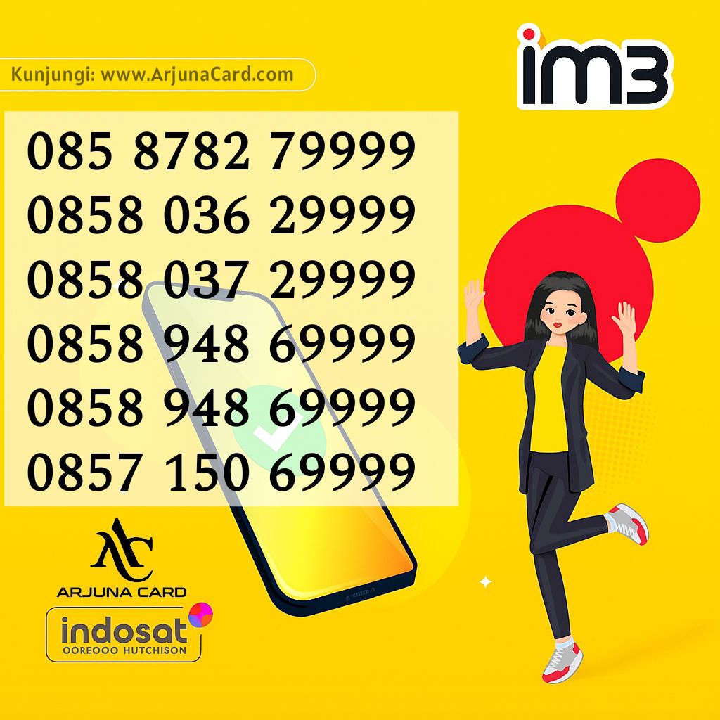 Perdana Indosat 9999 Nomor Cantik im3 9999 kwartet 4G