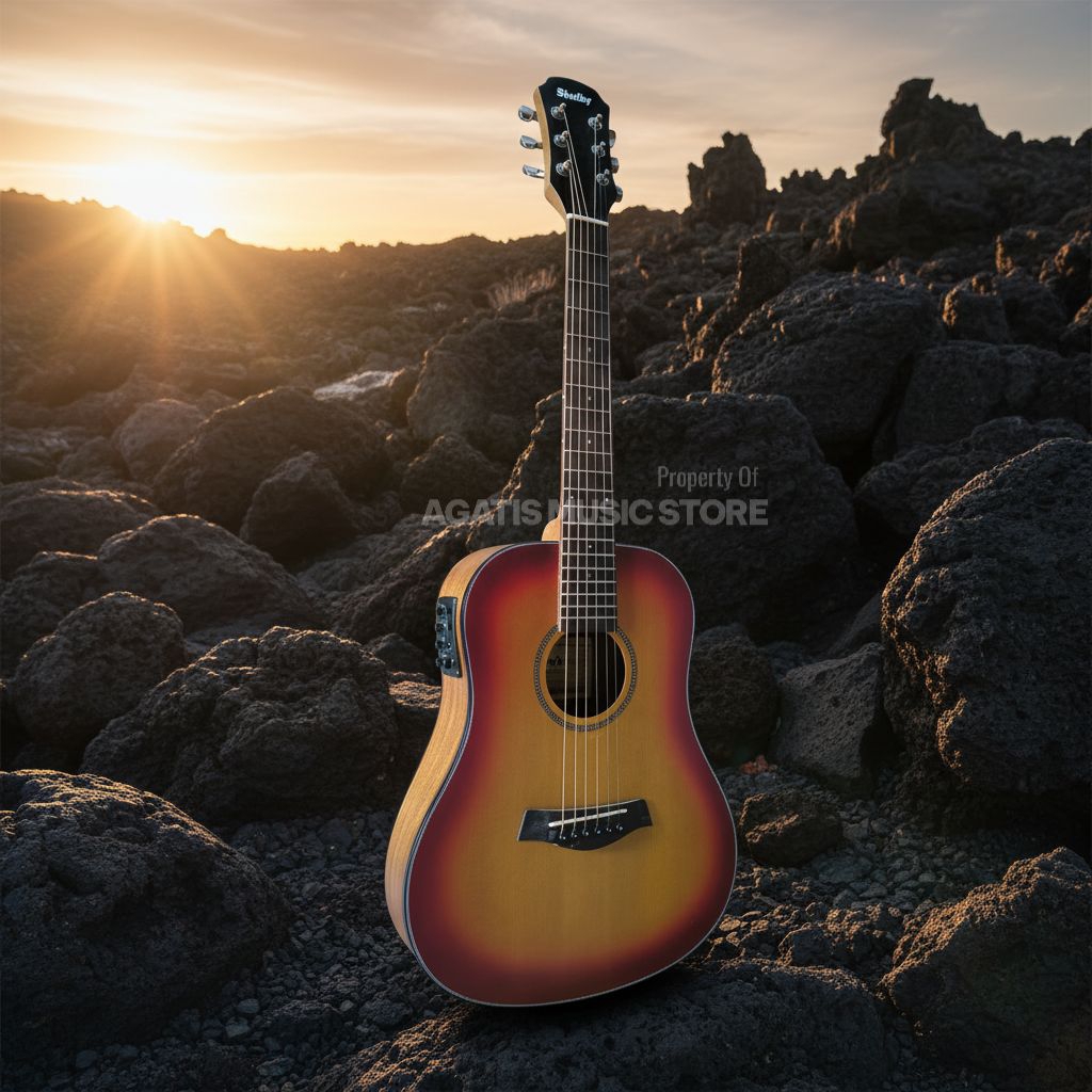 Gitar junior Shelby akustik elektrik original pabrik