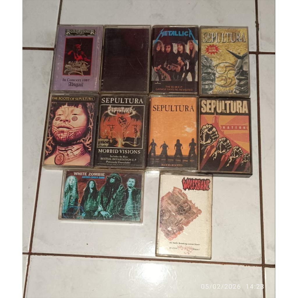 kaset KING DIAMOND-In Concert 1987 Abigail / METALLICA / METALLICA-The $5.98 EP / SEPULTURA-Against 