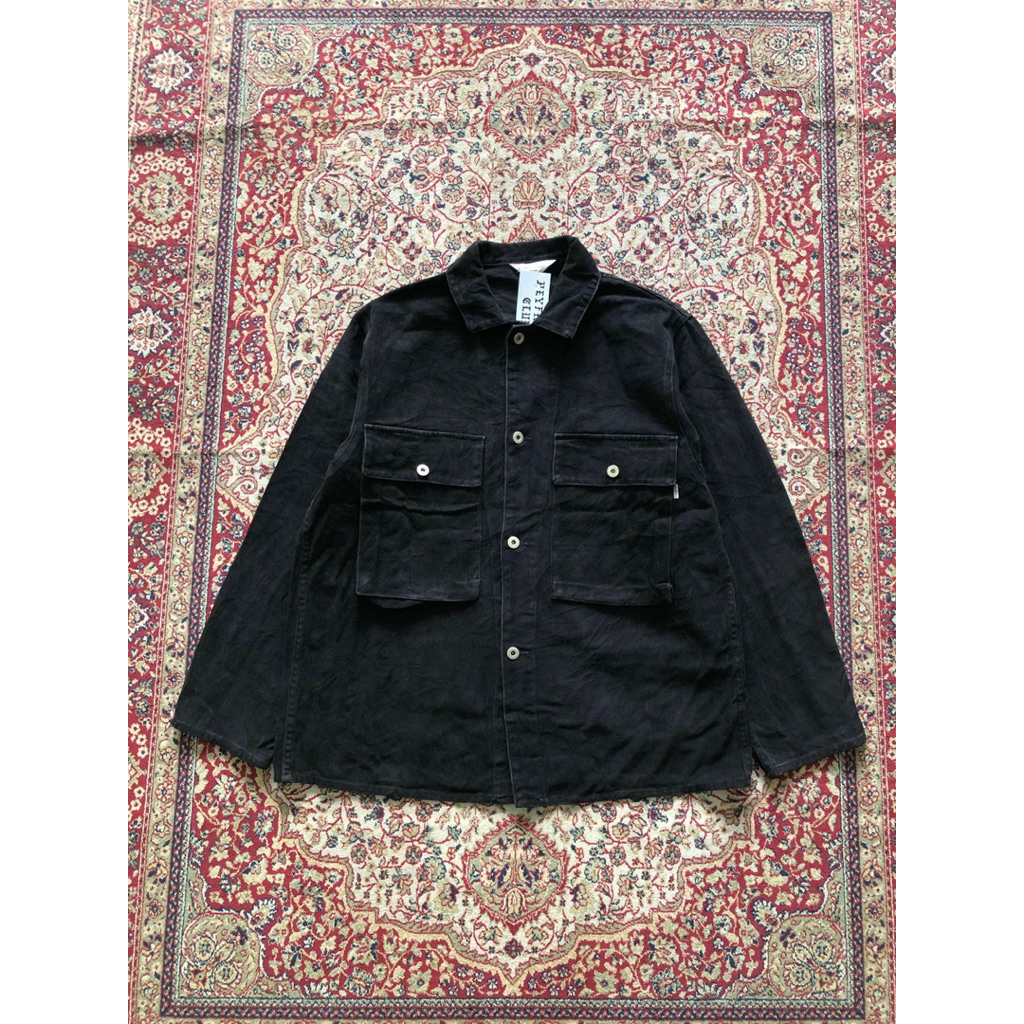 Lafudge store big pocket denim work jacket Lafudge store streetwear Vintage denim i318
