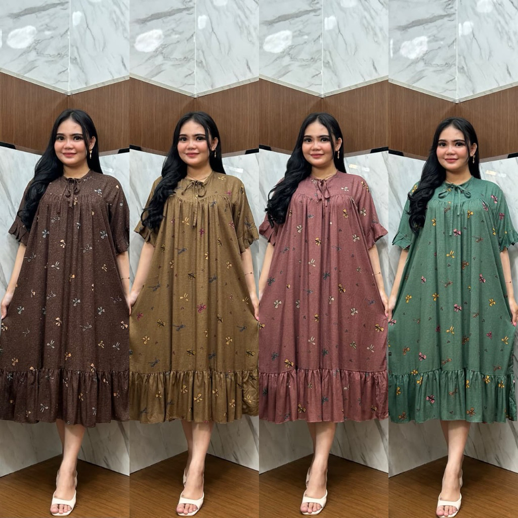YOLLA DRESS / DASTER RAYON PREMIUM/DASTER KEKINIAN MODEL TERBARU/BISA COD