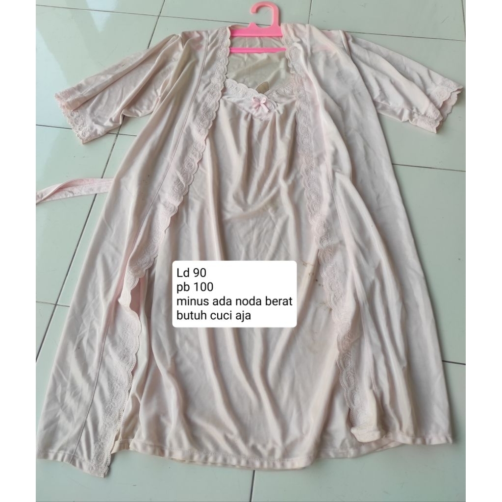 preloved baju tidur lingerie bhan satin