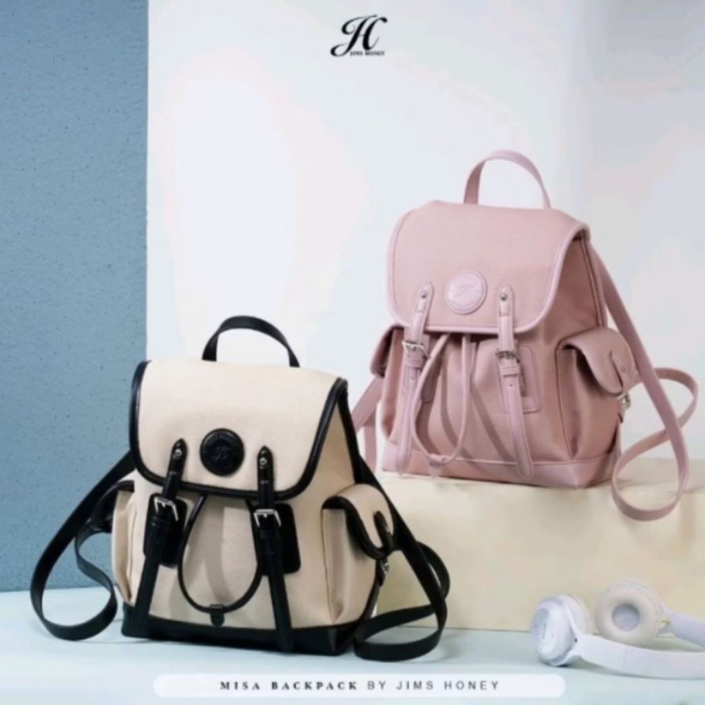 MISA BACKPACK, JIMS HONEY Tas Ransel Jims Honey Warna Pink