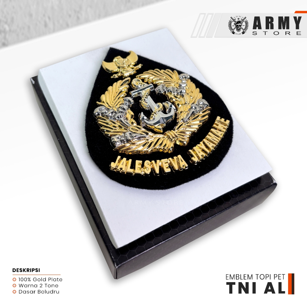 Emblem Topi Pet TNI AL / Emblem Logo TNI AL Premium