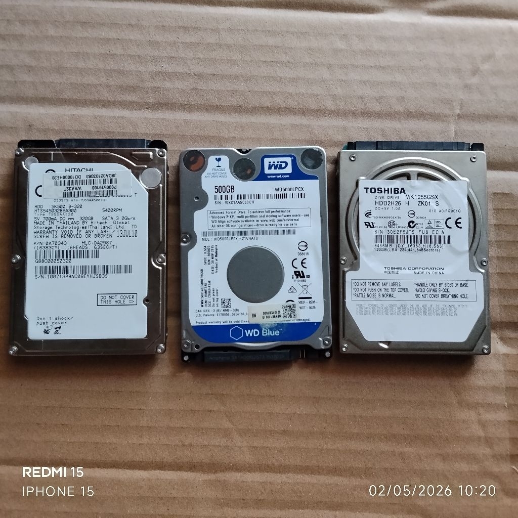 HDD 2.5INCH LAPTOP 320GB 500GB 160GB 250GB NORMAL SECOND