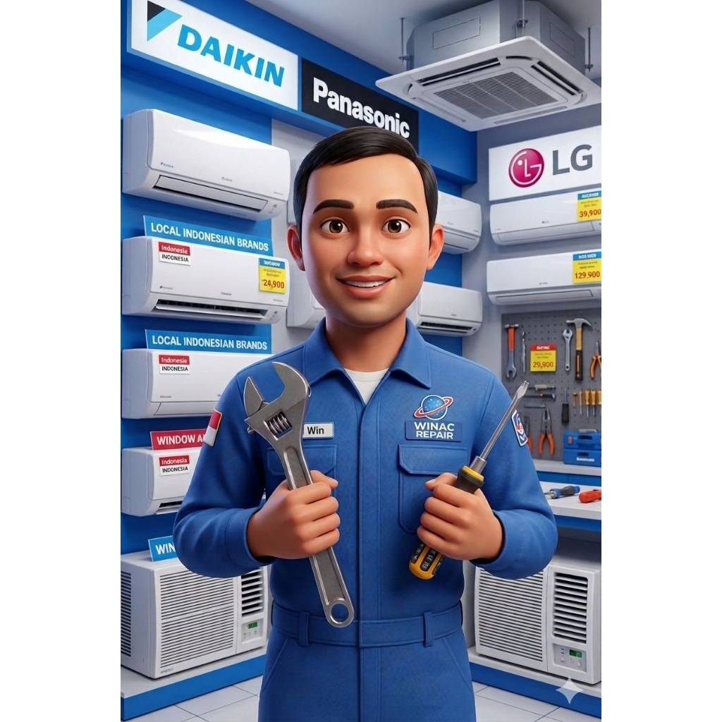 Voucher Servis AC / Cuci AC Khusus Pekanbaru