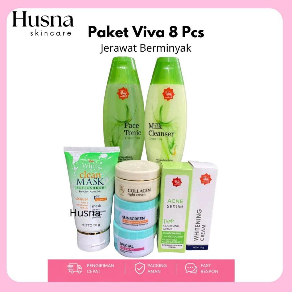 1 Paket Viva Flek hitam Paket Viva Glowing Jerawat Berminyak Oily Acne / Flek Hitam Kusam Dark Spot 