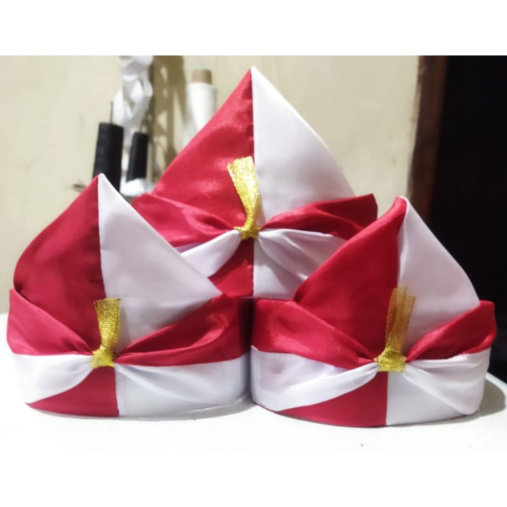 IKAT KEPALA MERAH PUTIH BLANGKON BENDO HEADBAND MERAH PUTIH INDONESIA ALL SIZE PRIA WANITA DEWASA AN