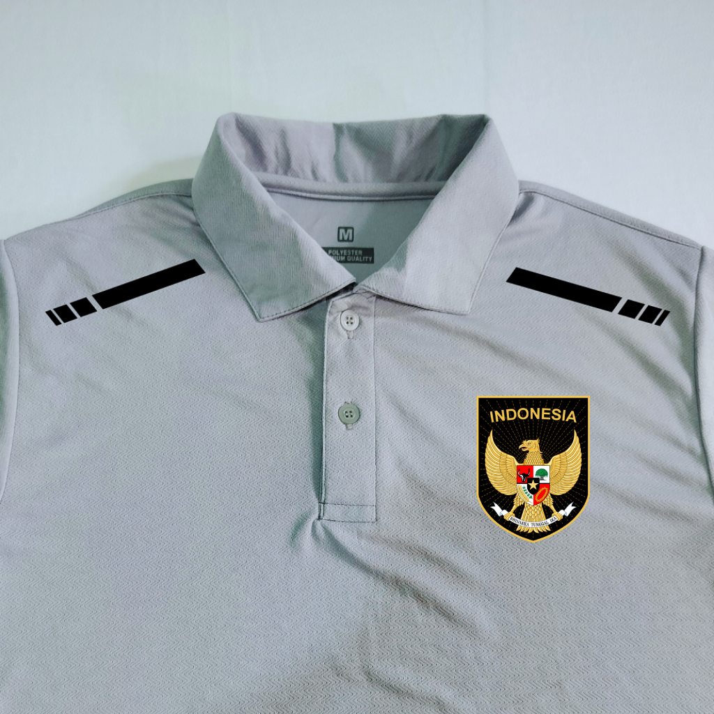 VOLNEX Sport Polo Shirt Olahraga Coach TIMNAS GARUDA INDONESIA Merah Putih Big Size M-4XL 002