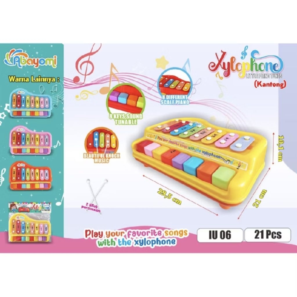 PROMOII Mainan 2IN1 PIANO dan XYL OPHONE MAINAN EDUKASI Anak Xylophone Musik Knockina Pia...