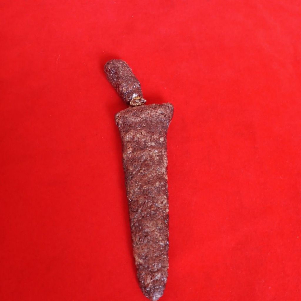 Keris Jimatan Nogo Rojo Kinatah kuninganLuk 3 Sepuh Pamor Banyu Mili