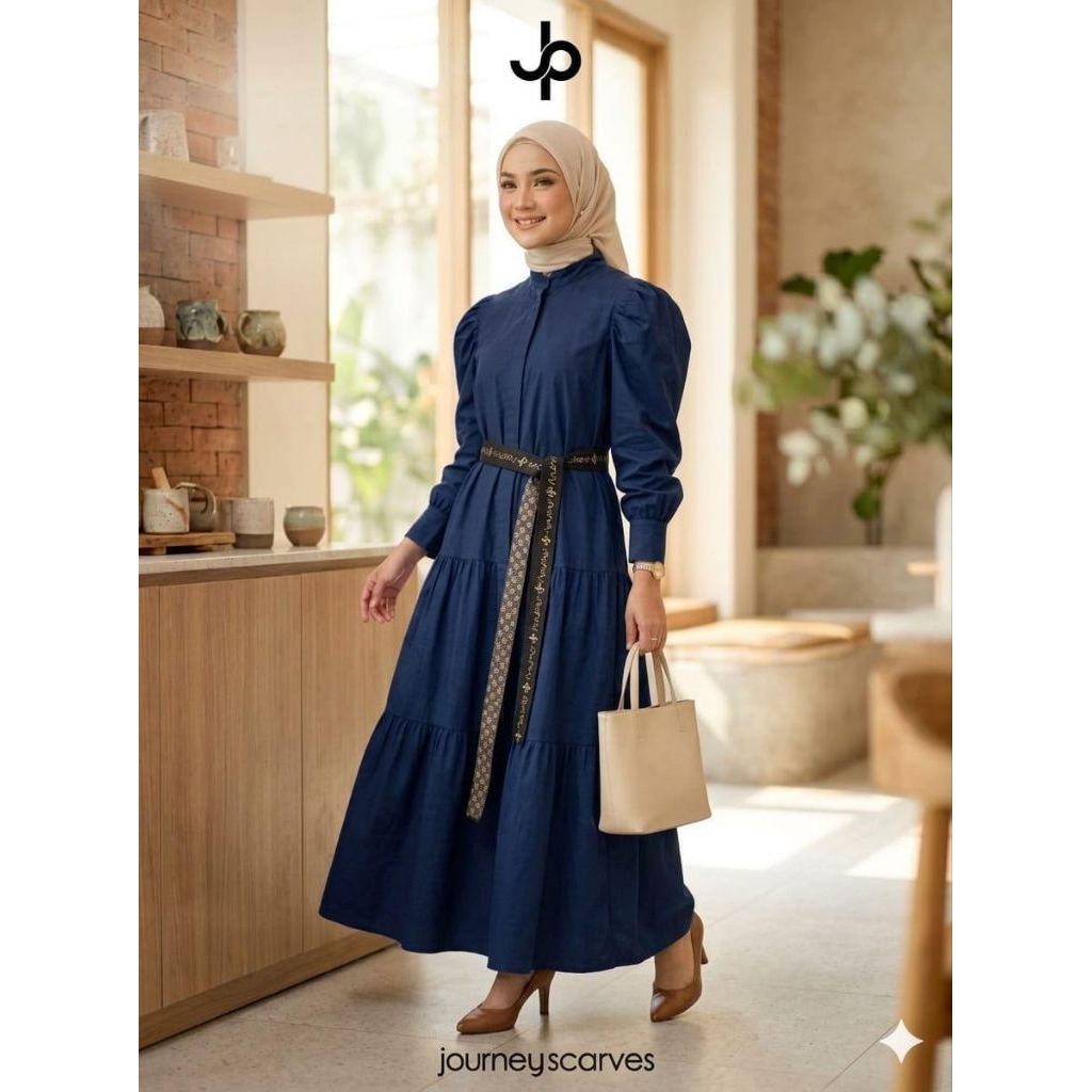 [GAMIS] Alana Dress Journey Scarves | Gamis Wanita Muslimah Journey Terbaru | Alana Dress Journey Or