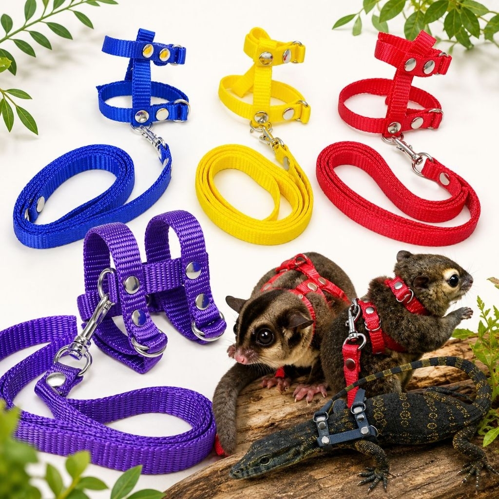 Premium Harness mini khusus hewan kecil bs disetting ukuran harness sugar glider musang dll tali tun