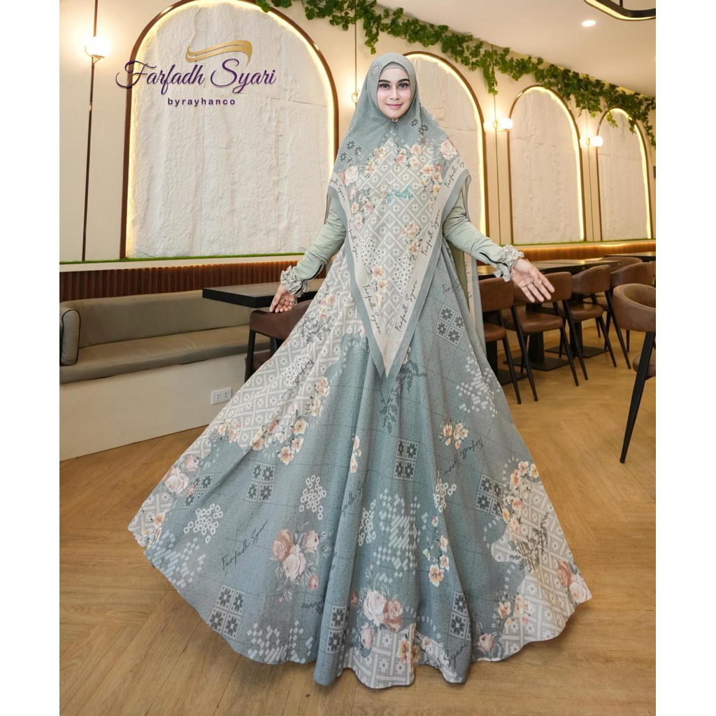 YR - Dania Syari by Farfadh Ceruty Import / Gamis Farfadh Syari Mewah