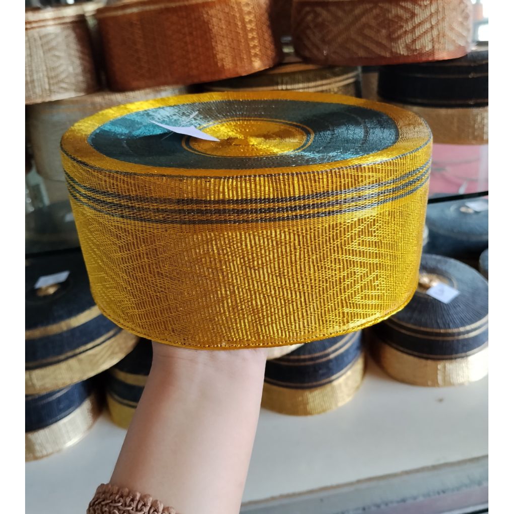Songkok Recca Full Tembaga Premium Kuning Ke-Emasan