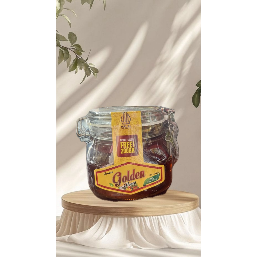 GOLDEN HONEY 700GR | MADU MURNI PREMIUM | 500GR + 200GR GRATIS