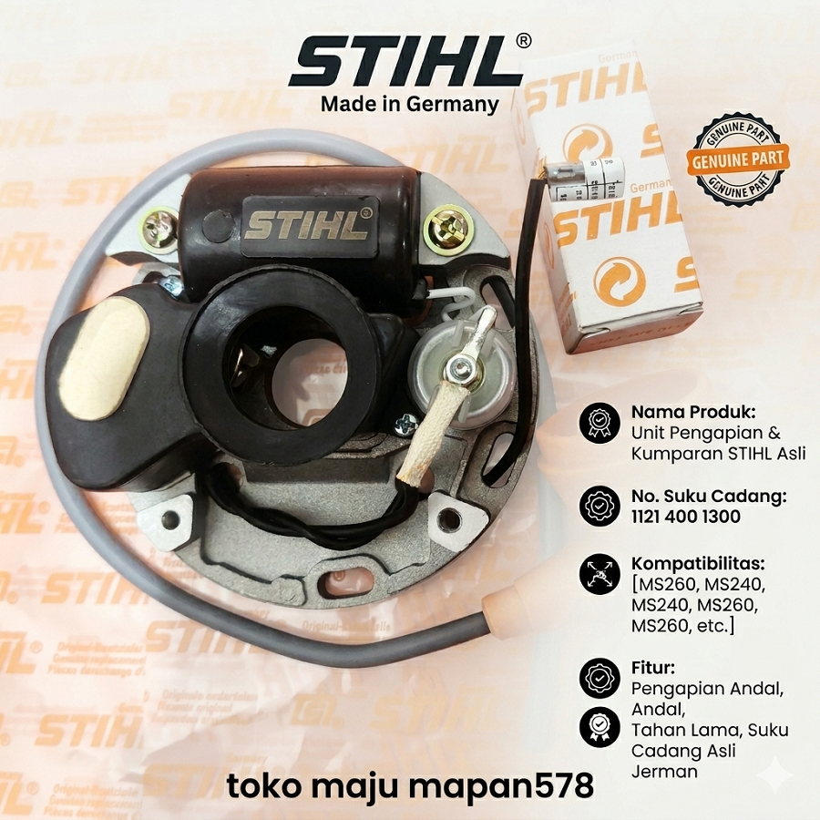 pengapian chainsaw sthil 070+busi  senso besar pengapian sthil