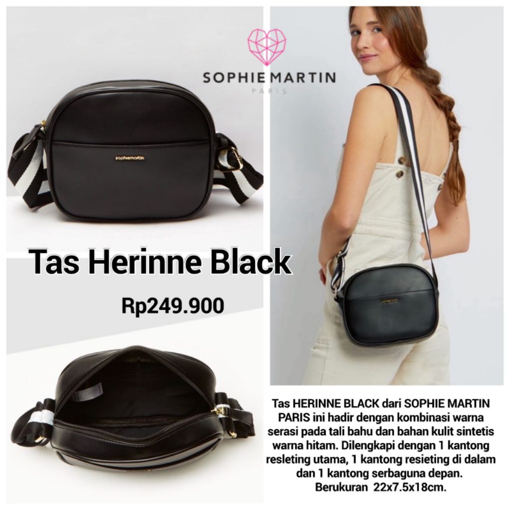 Tas Herinne Black Sophie Martin Paris