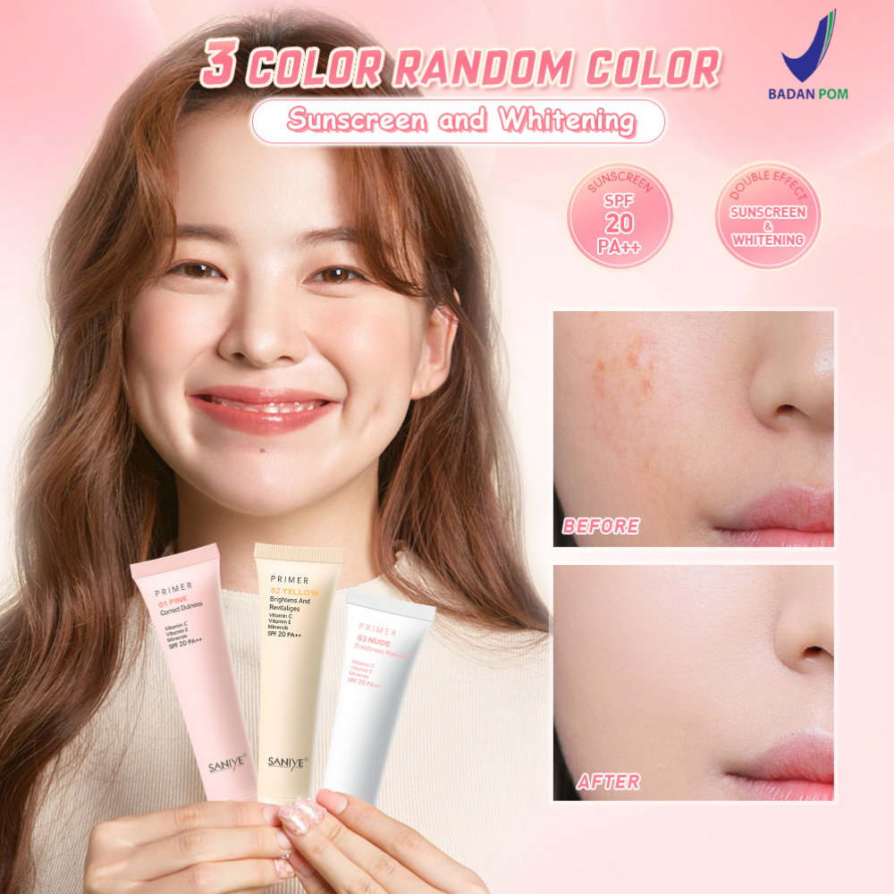 SANIYE [BPOM] Primer Cream Invisible Pore Makeup Base BB Cream All Day Matte Oil Control Wajah Kosme