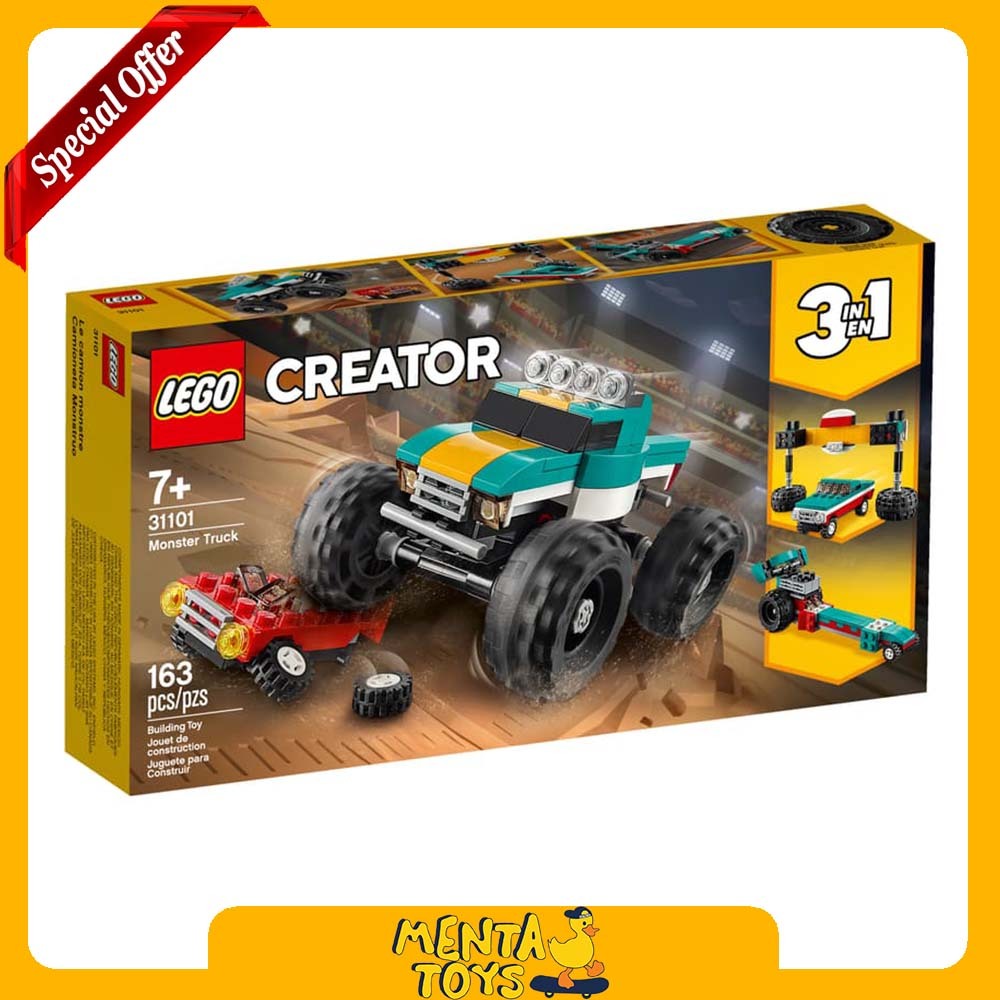 LEGO Creator 31101 Monster Truck 3 in 1 Mobil Besar Truk Kids Toys
