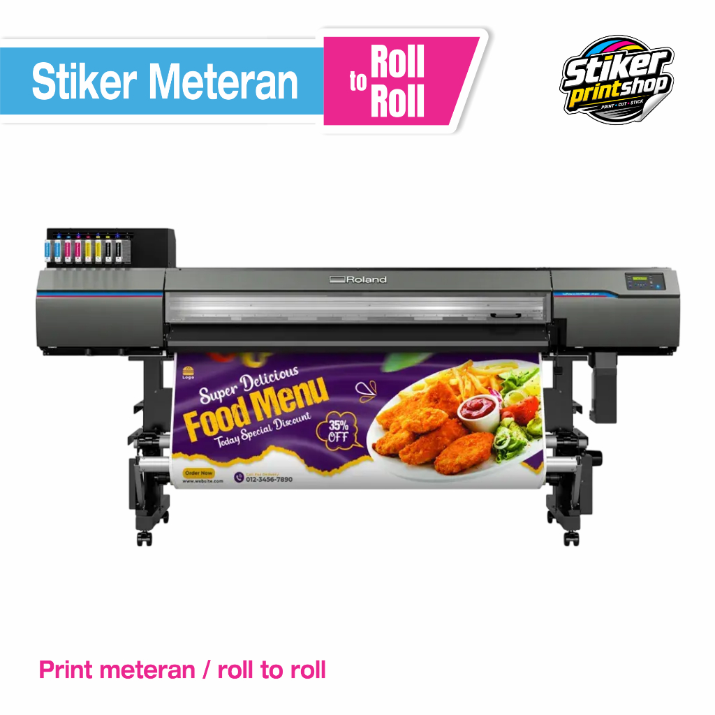 Stiker Meteran / Roll to roll / Ritrama / Vinyl