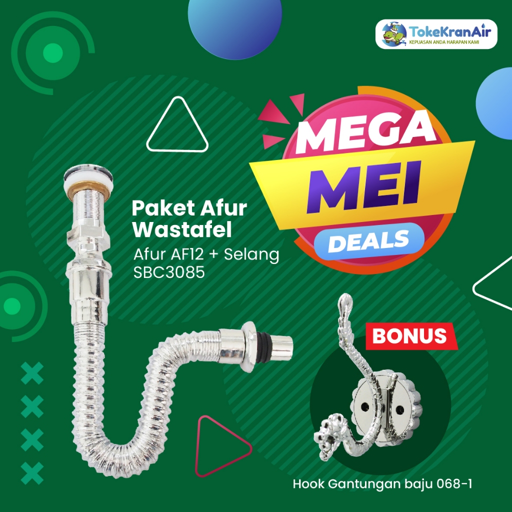 Paket Afur dan Selang Fleksibel Wastafel Cuci Tangan Fiorentino