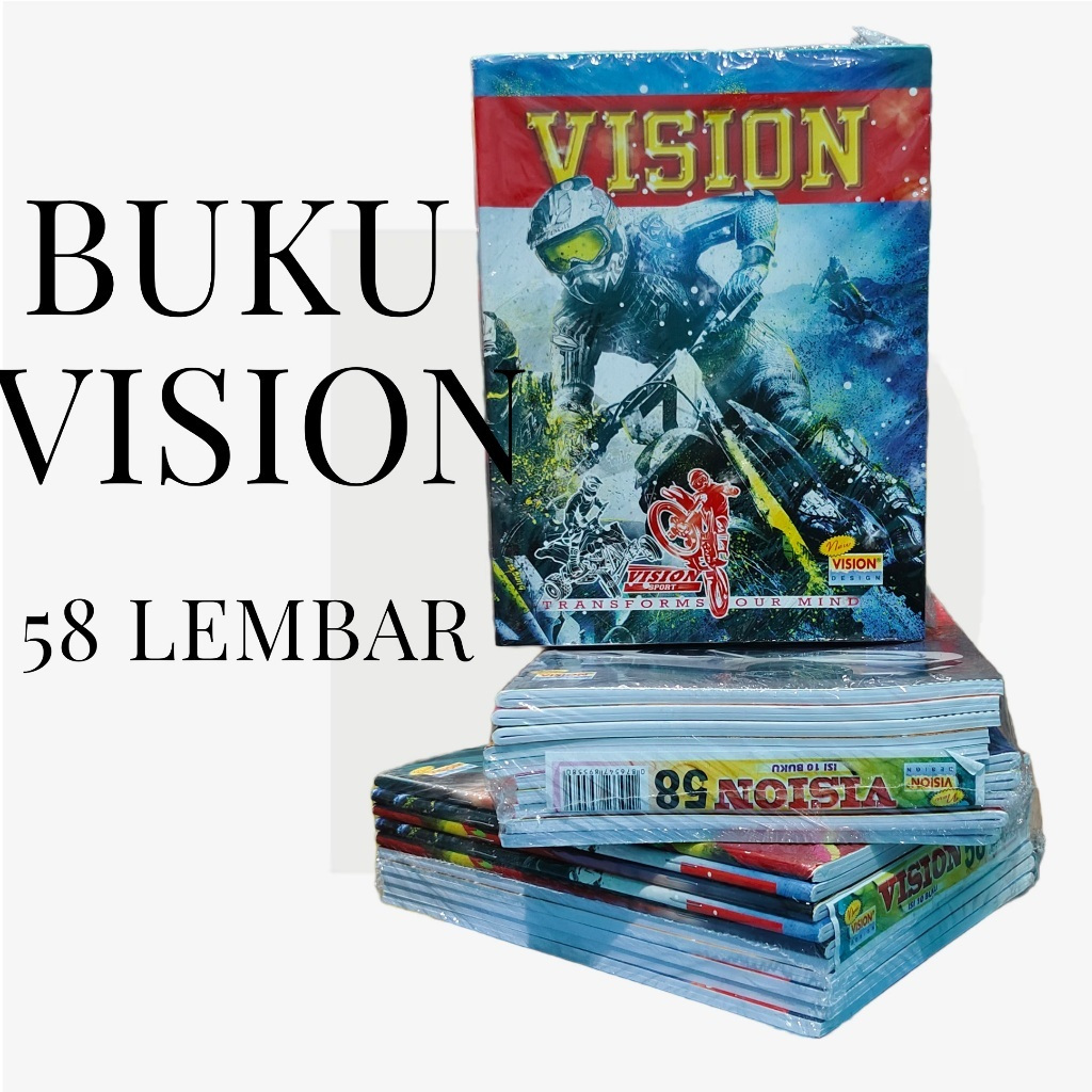BUKU TULIS VISION 58 LEMBAR 1 PACK ISI 10 BUKU