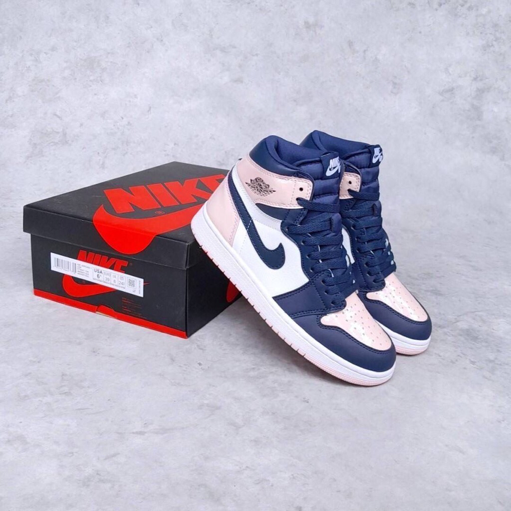Blackshoes - Sepatu Sneakers Air Jordan 1 High Atmosphere Bubble gum