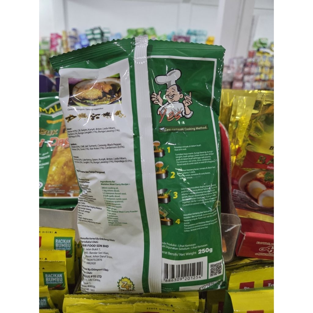 Malabar Serbuk Kari Daging 250 gram