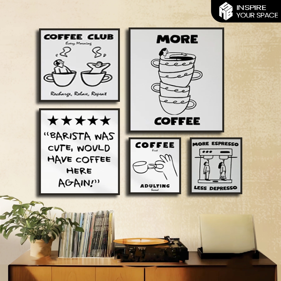 HIASAN PAJANGAN DINDING COFFEE BAR POSTER KAYU WALL DECOR