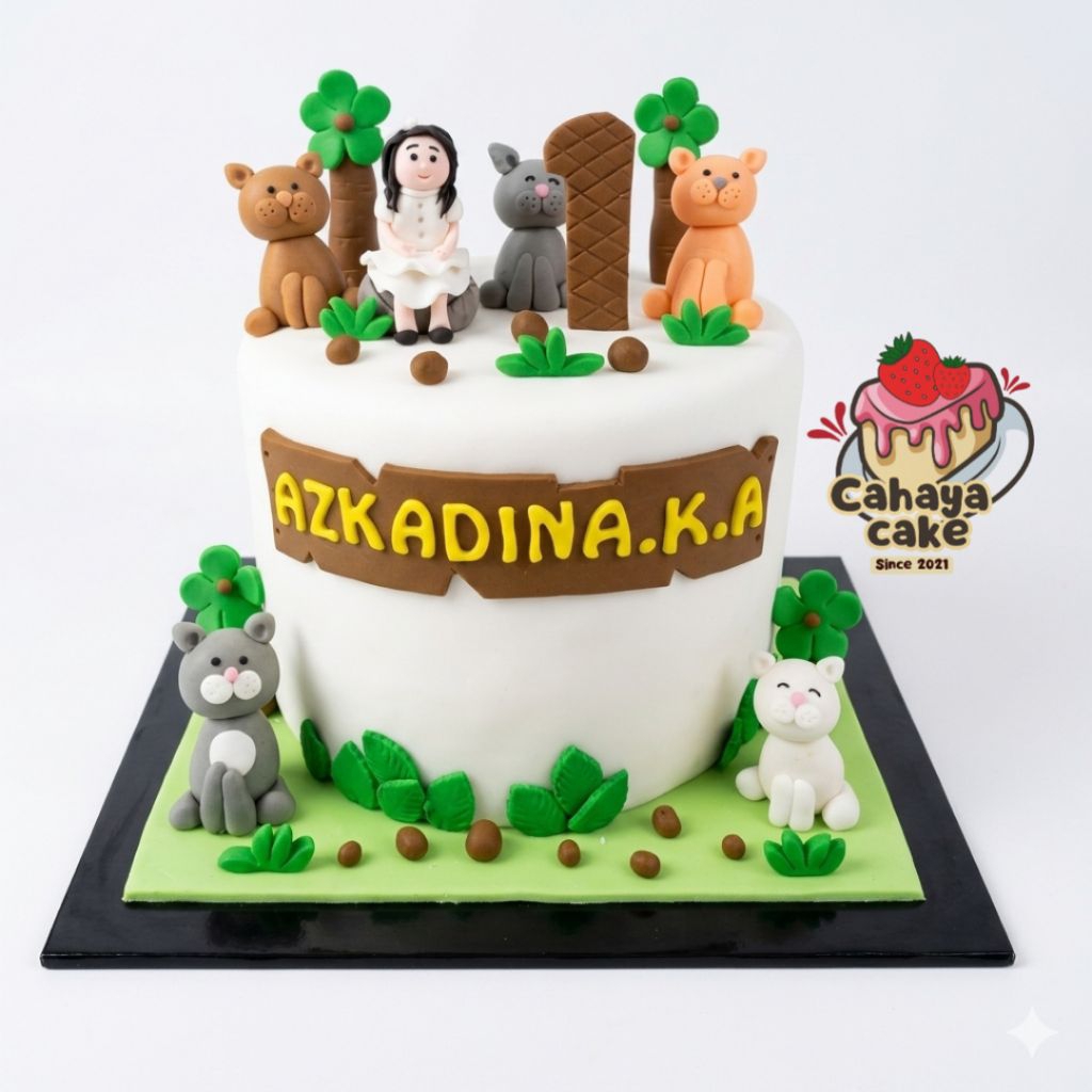 Kue Ulang Tahun Kucing / Cat Cake / Kitty Cake / Kue Ultah Karakter Anak