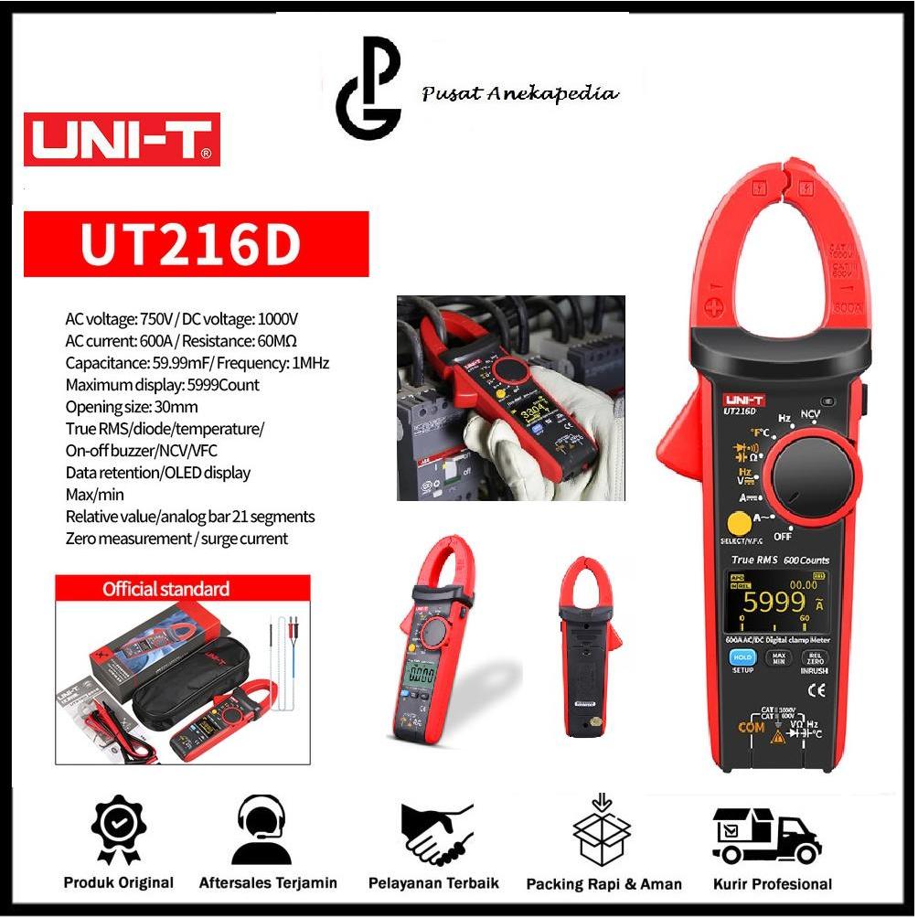 UNI-T UT216D 600A True RMS Digital Clamp Meter - UNI-T UT216D Digital Clamp Meter