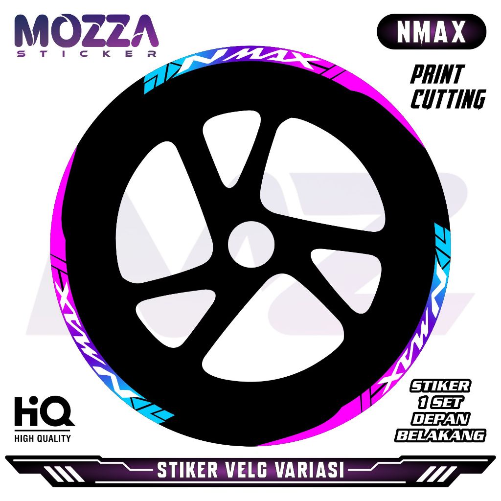 Stiker Velg NMAX / Lis Velk Motor / Cutting Stiker Velg / Sticker Velk Yamaha NMAX Variasi Keren Des