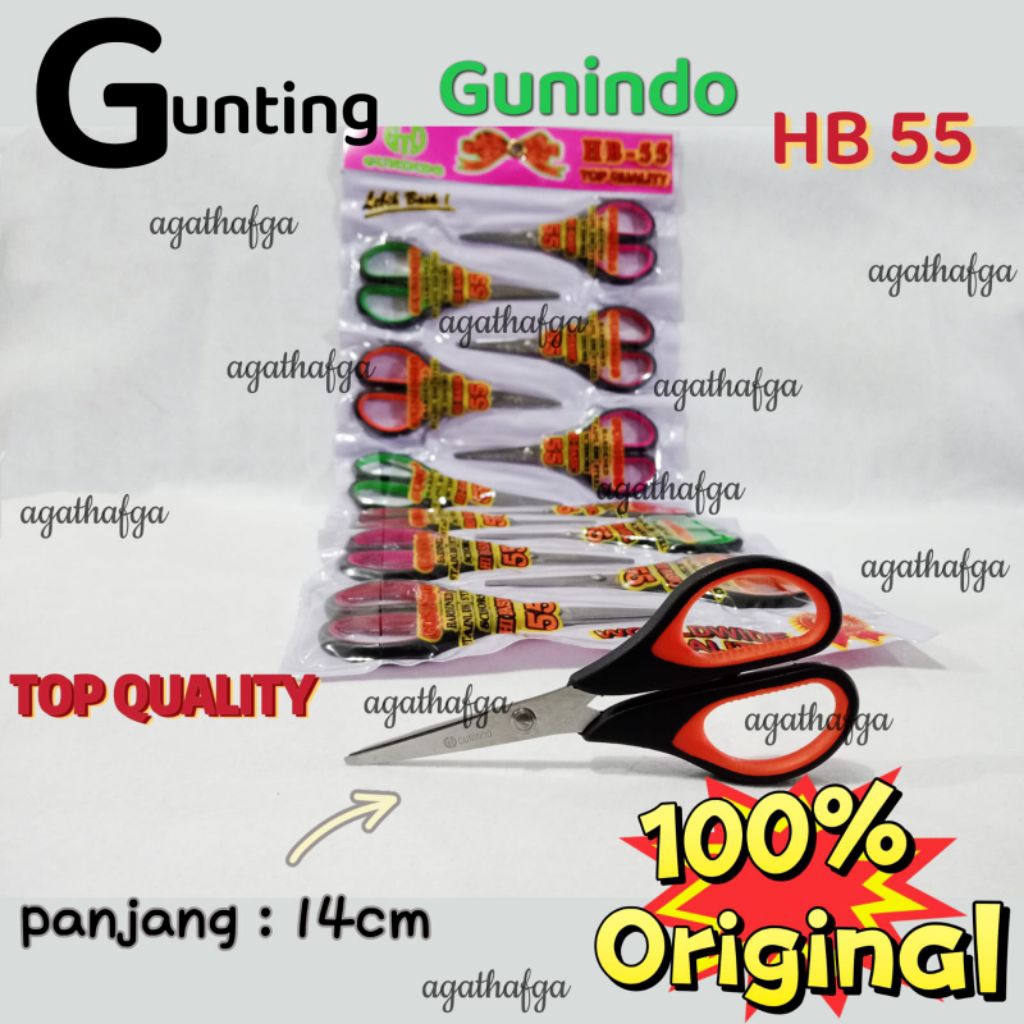 Gunting kain /Gunting kertas gunindo asli 100% hb55 bijian