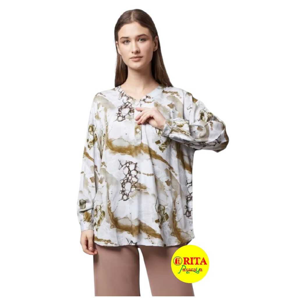 Mcb Ladies Blouse Oversize Motif / Blouse Oversize Motif Wanita