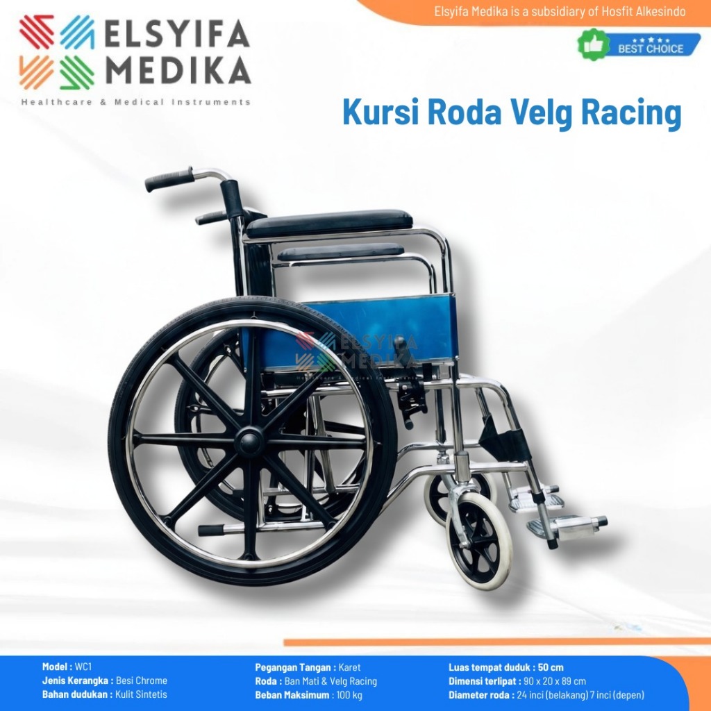 Kursi Roda Velg Recing GTT - Kursi Roda Lipat Traveling