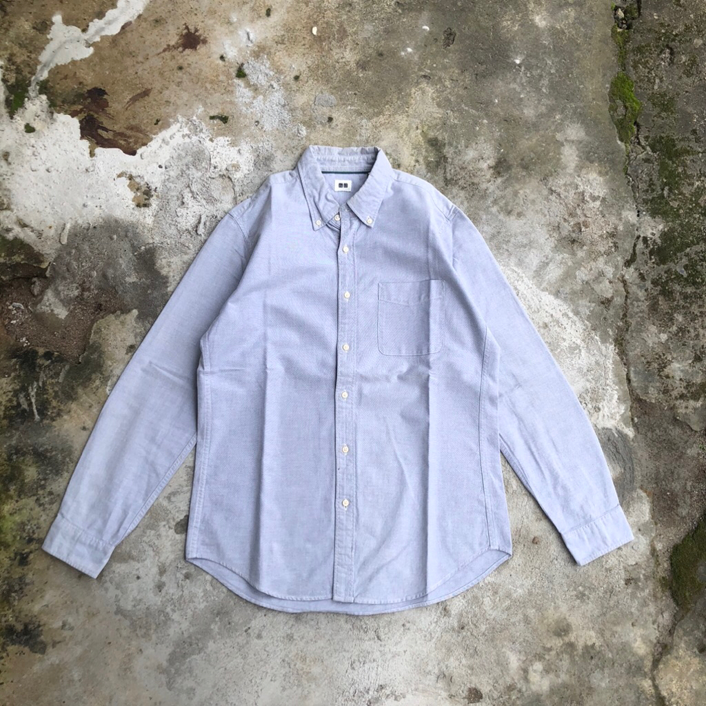 Kemeja katun uniqlo pocket ( second/bekas )