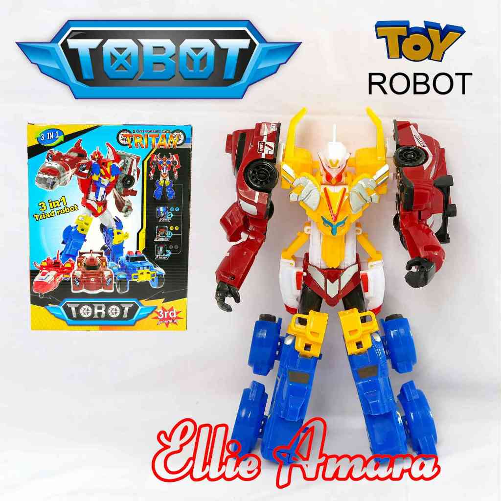 MAINAN ANAK ROBOT TRITAN TOYS ROBOT TOBOT TRITAN 3 IN 1 TRIAD ROBOT