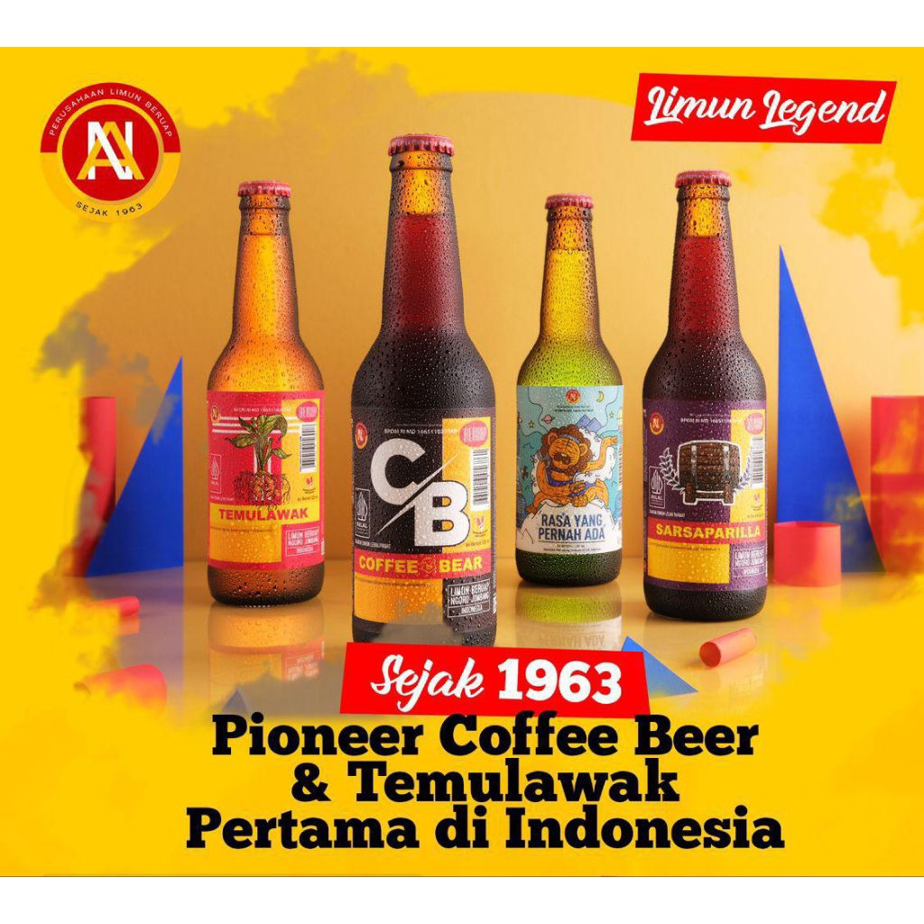 minuman legend coffee beer sarsaparila lychee leci temulawak