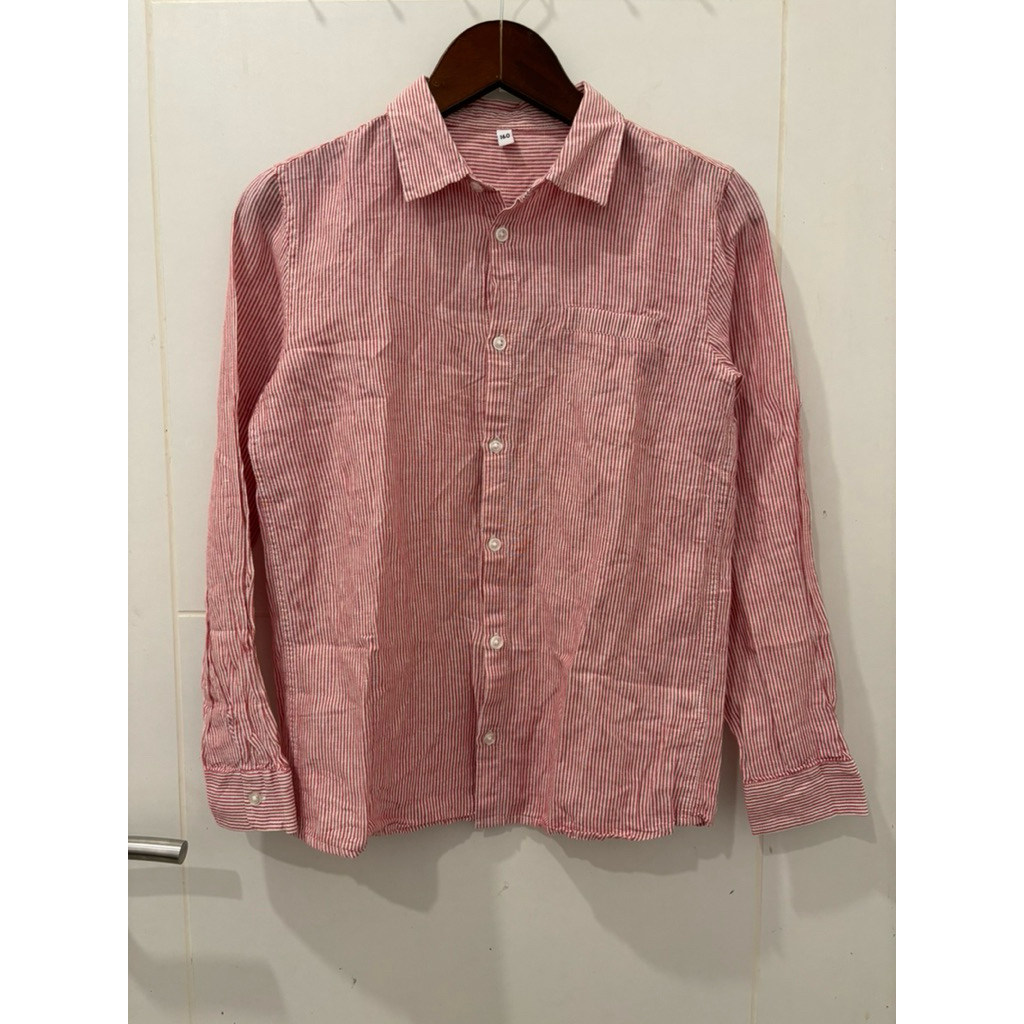 Preloved Kemeja Salur Pink
