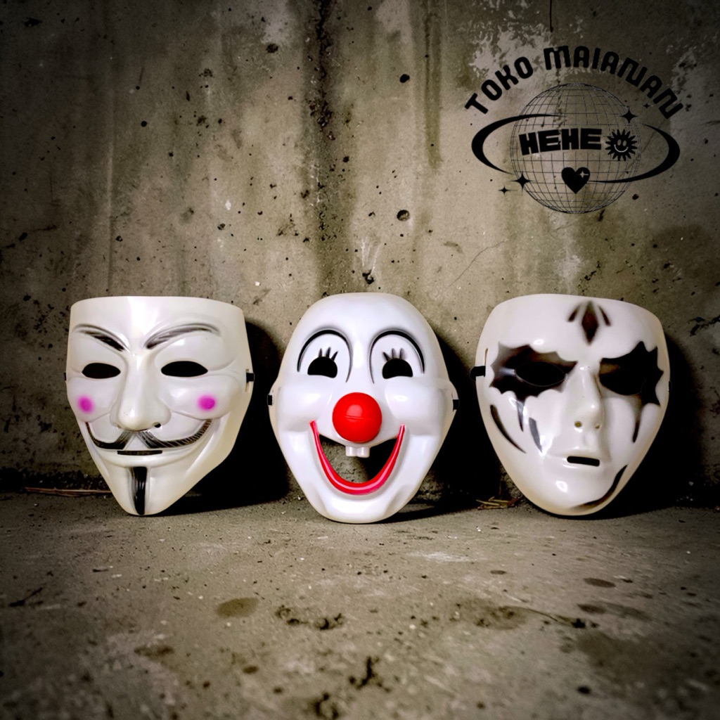 Topeng Anonymous || Topeng Hacker Anonymous || Topeng Badut Seram || Vendeta Anonimous Mask