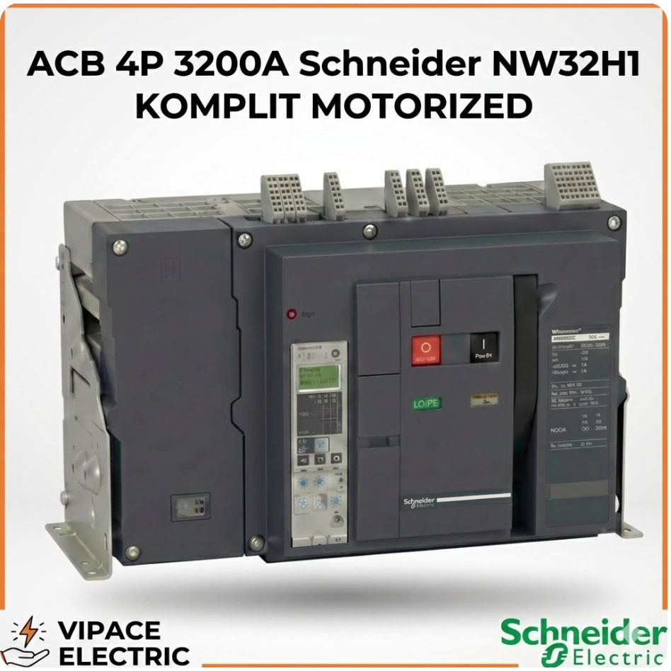 Schneider ACB MasterPact NW32H1 4P 3200A Motorized Original