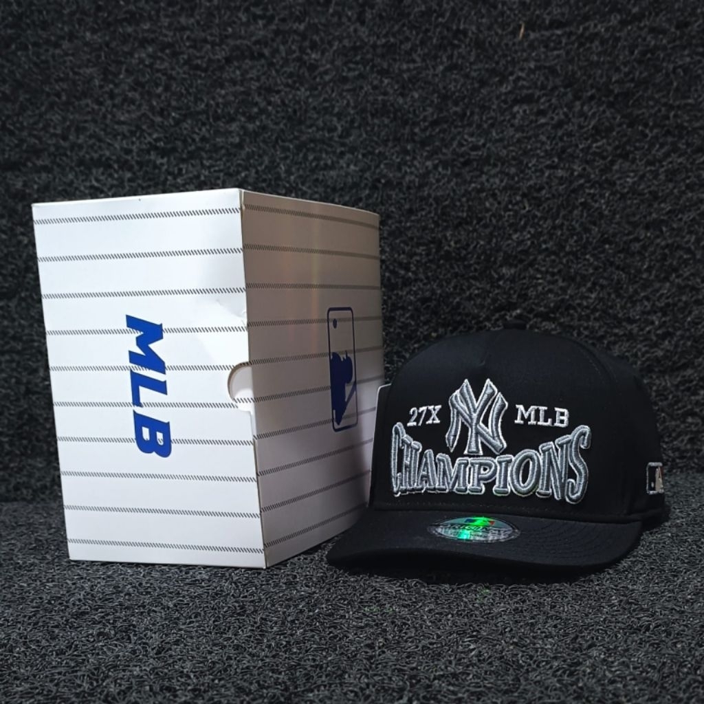 Topi New York Warna Hitam NY CHAMPION Abu List Putih MLB Premium Quality
