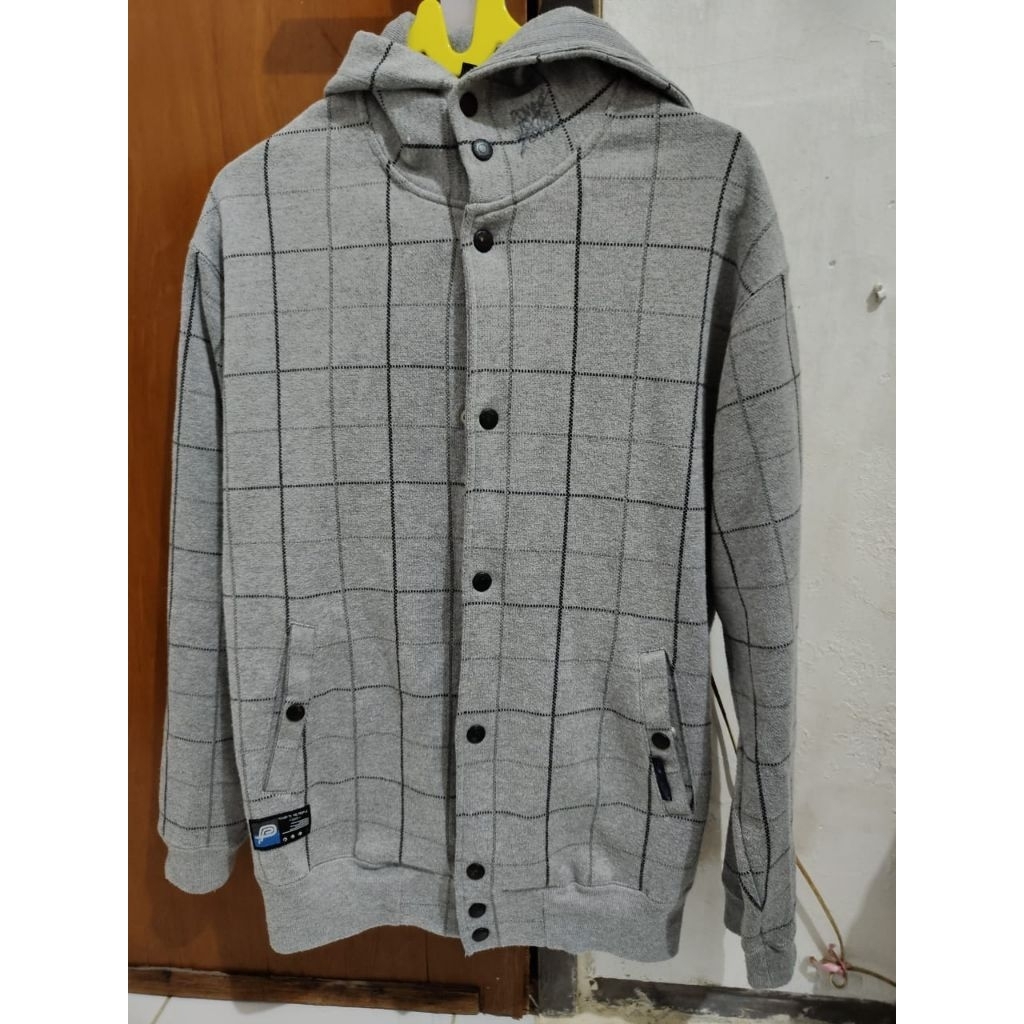 Hoodie motif tartan, brand power to the people